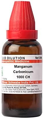 Д -р Вилмар Швабе Индија Манганум карбониум разредување 1000 CH шише од 30 ml разредување