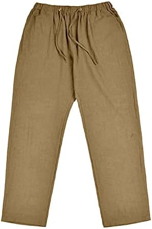 Памучни панталони за џогирање за жени памучни обични цврсти жени со големина на џеб плус панталони панталони панталони костум