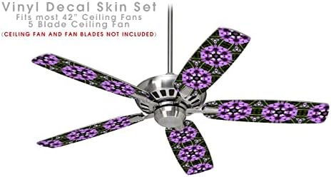 Цветна шема виолетова - комплет за кожа на вентилатор во таванот одговара на повеќето вентилатори од 42 инчи