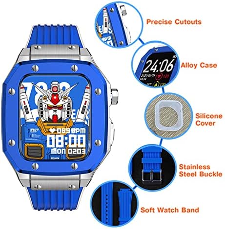 Dyizu легура за часовници за часовници за Apple Watch Series 8 7 6 5 4 SE 45mm 42mm 44mm Метална рамка за модификација Бизнис случајна
