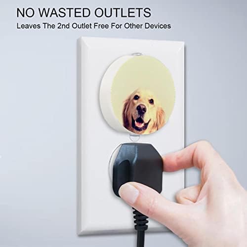 2 приклучок за приклучок за пакување предводено ноќно светло светло куче слатко со сензор за самракот до гума за детска соба, расадник, кујна, ходник