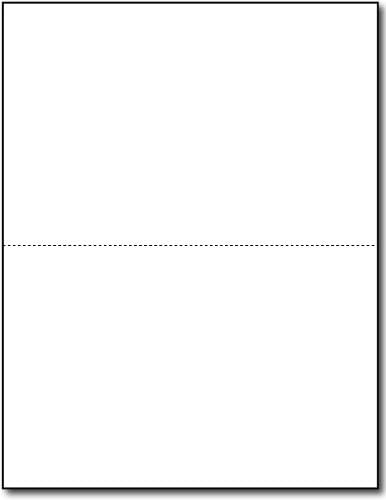 65lb Бели џамбо разгледници - 2 на страница - паузи на 5 1/2 x 8 1/2 чаршафи