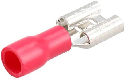 Алатки AB Алатки 3мм Femaleенски црвен електричен кабел жица за лопата Терминали Кримпс конектори 50 парчиња