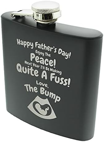 Очекувајќи Подароци Од Тато Среќен Ден На Татковците Уживајте Во Мирот Љубовта Пад 5-Пакет 6оз Колби За Колкови Од Нерѓосувачки Челик Црна
