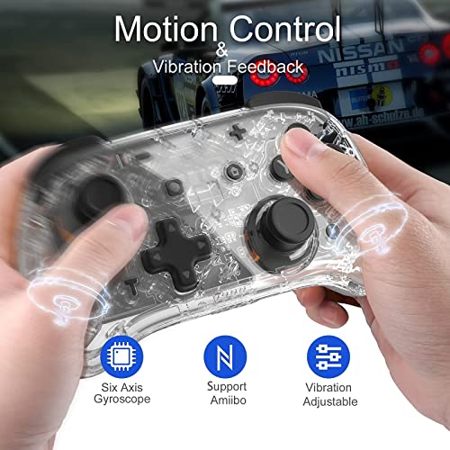 IINE Безжичен Pro Контролер За Nintendo Прекинувач/Прекинувач Lite/Прекинувач OLED Контролер Со Led Позадинско Осветлување,Будење,Контрола На Движење,Вибрации, автоматско пал?
