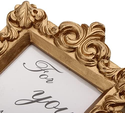 XJJZS Свадба банкет Антички златен слика Слика Слика Рамка за забава Поставки на Табела Поставете држач за картичка 9x10 см