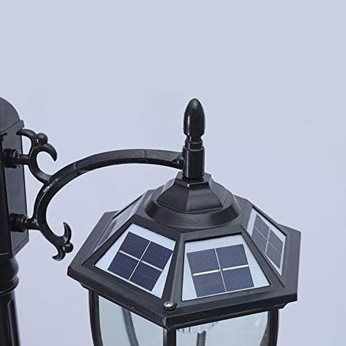 TQXDD Гроздобер 2-светло далечински управувач LED стаклен фенер соларно светло светло на отворено леано алуминиум алуминиумска