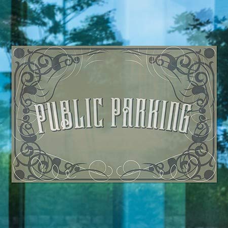 CGSignLab | Јавен паркинг -викторијански готски прозорец за лепење | 30 x20