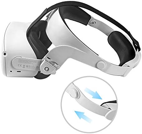 Прилагодлива лента за глава лента за глава компатибилна за Oculus Quest 2 со перница на главата Заменете го елитниот ремен Одржувајте ја рамнотежата