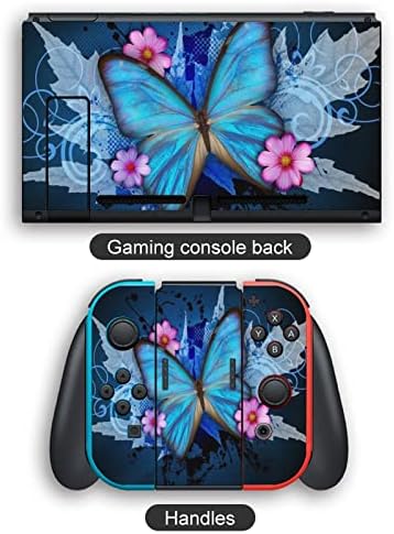 Модна налепница за печатење на пеперутка, прилично шема, целосна заштита на кожата за завиткување за прекинувач Nintendo за прекинувач