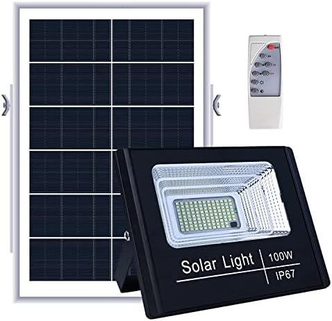 Соларни светла на отворено, 56 LED диоди Сончева безбедносна светлина со далечински управувач, автоматски сад со соларна енергија до зори