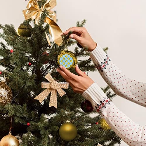 Цртан филм жолта патка Прекрасна Божиќна украси топки новогодишна елка што висат украси Топло висечки топки за Божиќ 4 парчиња