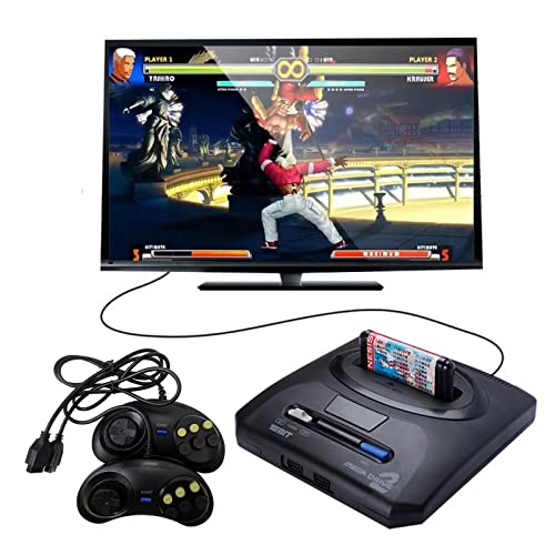 QBLAHIP 2PCS целосен контролер на контролорот 6 контролер за игра на копчиња за Sega Genesis Black for Sega Gensis Genging System