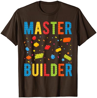 Мајстор градител деца градежни блокови маица за градежни тули