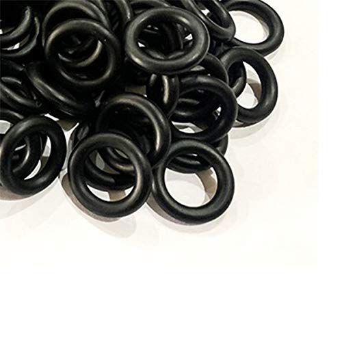 Нитрилна гума О-прстени, 8мм ОД 1,5 мм ширина, метричка буна-n тапа О-прстени со тркалезни запечатувачки запечатувања црни 50 парчиња