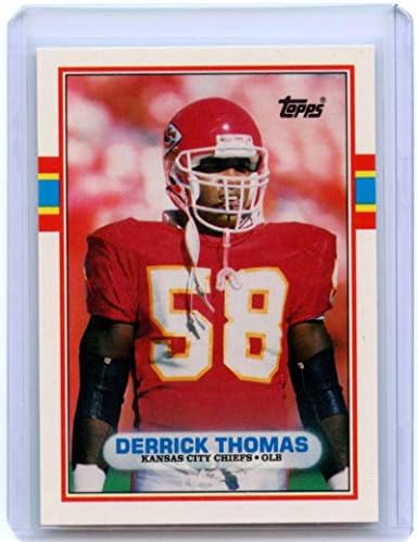 Дерик Томас дебитант картичка 1989 Топс се тргуваше со #90T Канзас Сити Началници - Бродови во новиот носител на нане.