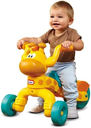Малите тики одат и растат жирафа на лил 'Ролин, возење на велосипед на жирафа за момчиња и девојчиња - 3 возење со тркала со прилагодливо седиште - Амазон Ексклузивен