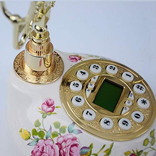 PDGJG Антички телефон, фиксен дигитален гроздобер телефонски класичен европски ретро фиксна телефонска жица со висечки слушалки