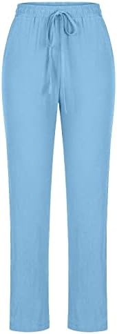 Комиева тинејџерска девојка салон панталони панталони за женски газа постелнина права нога обична летна есен панталони облека xe