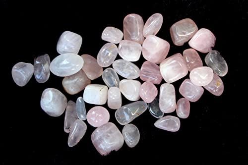 Etет Роуз кварц, паднато камена бесплатна брошура Jet Меѓународна терапија со кристал 100 грама убава езотерична скапоцен камен