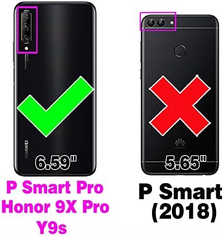 Asuwish Компатибилен Со Huawei Y9s Hawaii P Smart Pro/Honor 9X Pro 2019 Паричник Случај И Калено Стакло Заштитник На Екранот