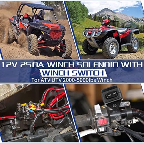 ovsor 12v 250a Winch Електромагнетниот Реле Контактор Камион ЗА ATV UTV 2000-5000lbs Winch со &засилувач; Контактор Winch Рокер