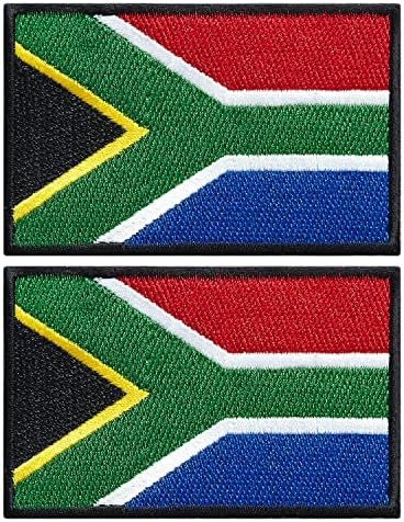 STIDSDS 2 пакувања во јужна Африка знаме за знамиња во Јужна Африка, извезени закрпи Јужноафрикански знамиња воена тактичка лепенка за облека капа ранец на гордост укр