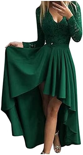Icodod vestidos женски матурски фустани 2022 цветна чипка забава со висока фустан со високи половини со високи половини за вртење на
