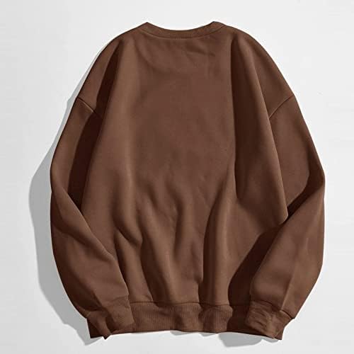 DeepClaoto преголеми џемпери за жени, обичен топол џемпер со долги ракави на вратот мек loveубовно срце печатено кошула врвови