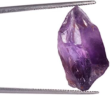 GemHub Violet Amethyst Природен скапоцен камен за лековита моќност груб камен EGL овластен 11,40 CT