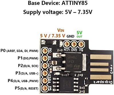 2 парчиња Digispark Kickstarter Attiny85 General Micro USB со табли за развој на заглавието на PIN