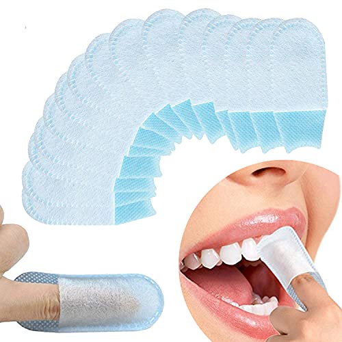 Engjajo 50pcs чистење на прсти за заби за заби за еднократна употреба неткана ткаенина мека газа за новороденче чиста орална четки за заби Белење