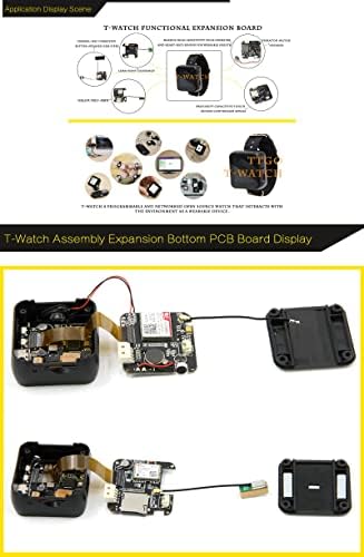 Waypondev T-Watch Програмабилен носат за Enviromental Interation WiFi Bluetooth ESP32 Комплет за развој, поддршка на отчукувањата на