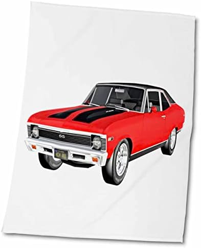 3дроуз Боем Графички Автомобил - 1968 Црвен Мускулен Автомобил-Крпи