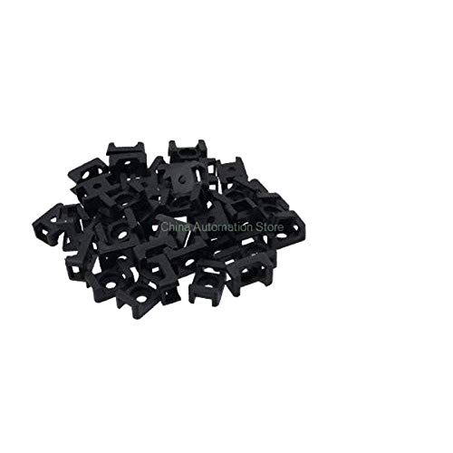 IMC Нова црна црна 4,5 мм ширина кабелска вратоврска тип на седло држач за монтирање на жица 100 парчиња