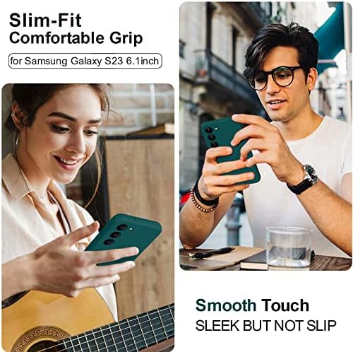 Tisoog Компатибилен Со Samsung Galaxy S23 Случај 6.1 инчен-Силиконски Целосен Капак Заштитен Случај Отпорен На Удари Со Мека Микрофибер