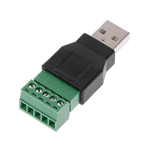 1PC USB 2.0 Тип Машки/Женски до 5 Пински ЗАВРТКА КОНЕКТОР USB Приклучок Со ШТИТ USB2. 0 За Завртка Терминал Приклучок-Женски