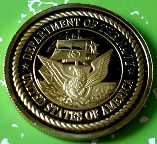 АМЕРИКАНСКАТА Морнарица УСС Америка БИОГРАФИЈА-66 Обоени Предизвик Уметност Монета