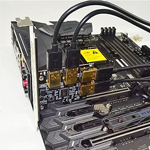 Конектори ASM1184E USB 3.0 PCI -E Riser картичка PCI Express Rabbet GPU 4x 8x 16x Extender Riser Adapter картичка SATA 6 PIN EXTANSHOP ETURENCE