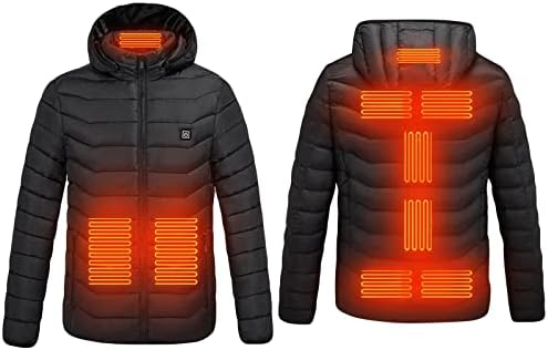 Загреана јакна USB Електричен палто јакна со качулка за греење зимски термички топли потопли мажи јакни