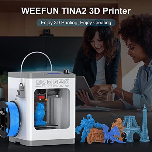 Weefun Mini 3D печатачи, FDM 3D печатач за почетници со функција за продолжување на печатење, целосно собрани автоматско израмнување 3Д печатачи