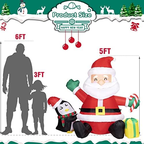 Области за Божиќни забави за украси на декорацијата служи 24 и надувување на Дедо Мраз на отворено, големи 10,25 и 8 Божиќни