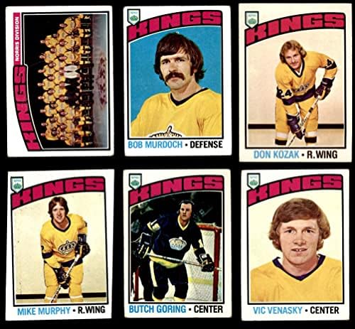 1976-77 Топс Лос Анџелес Кингс во близина на екипата сет во Лос Анџелес Кингс - хокеј ВГ+ кралеви - хокеј
