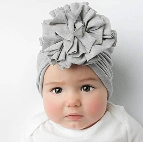 ИНСОВЕТИ 8 пакувања цврста памучна расадник за расадници турбан капи Капчиња за бенеи со цвеќиња за девојчиња за девојчиња, новороденчиња