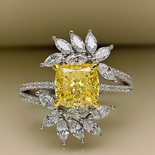 2023 Нови прилагодливи жени накит Елегантен скапоцен камен -табла Loveубовен прстен украси украси Едноставен опсег прстен