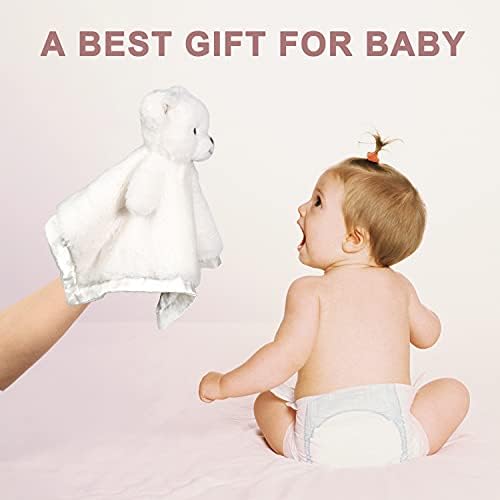 Beilimu Bear+Bunny Security Bicket Mock Baby Lovey Flucky Fine Unisex Lovie Snuggle Toy Baby Baby Elephant Pulled Подарок за