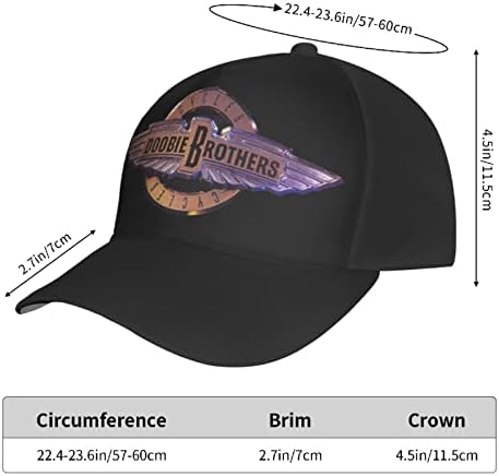 Рок Доби Музика Браќа Бенд Бенд Бејзбол Кап, жени, прилагодливи тато капа, камиони капачиња, црна црна боја
