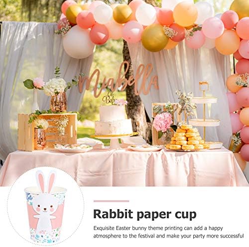1 сет од 8 парчиња Велигденски распоред за буни чаши за хартија за хартија Велигденска забава за еднократна употреба декор за славење на свадбени