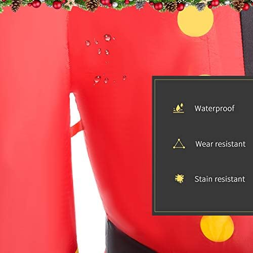 HOMCOM 6 'Божиќна надувување на надувување на оревчери за играчки, војник за двор на отворено со приказ на LED светла