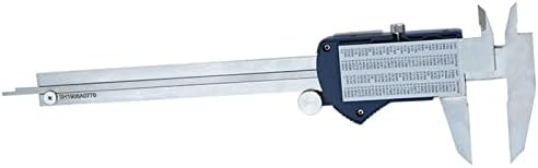Алатка за мерење на дигиталниот дебеломер Smanni Micrometer 6 Inch/150 mm не'рѓосувачки челик Верниер Калимер со екстра-голем LCD екран